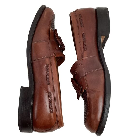 Handcrafted Allen Edmonds Cody Kiltie Tassel Loafers Woven Leather Dress Shoes M main image 15